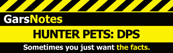 GarsNotes: Hunter DPS Pets