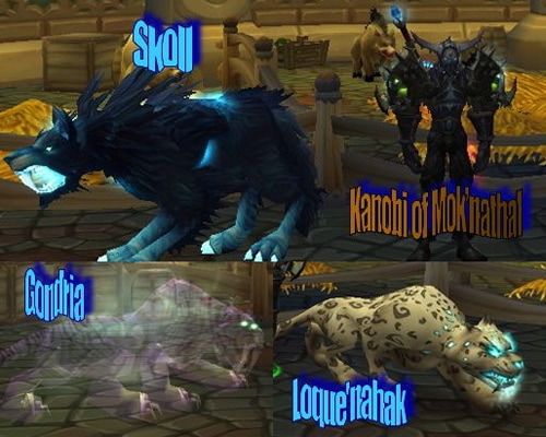 Skoll, Gondria and Loque'nahak with Kanobi of Mok'nathal Skoll, Gondria and Loque'nahak with Kanobi of Mok'nathal
